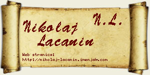 Nikolaj Lačanin vizit kartica